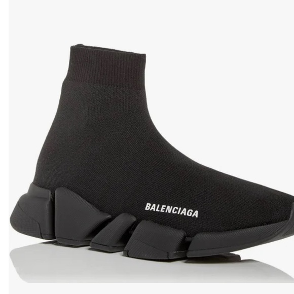 Balenciaga Speed Recycled Knit Sneakers Black - Picture 1 of 11